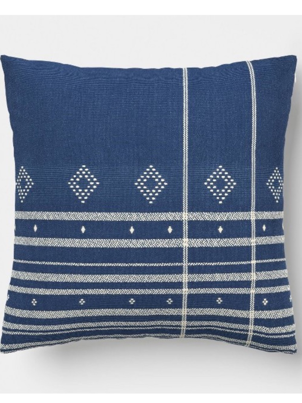 THRESHOLD NWT Oversized Square Yarn-Dyed Cotton Plaid Indoor Throw Pillow -Blue